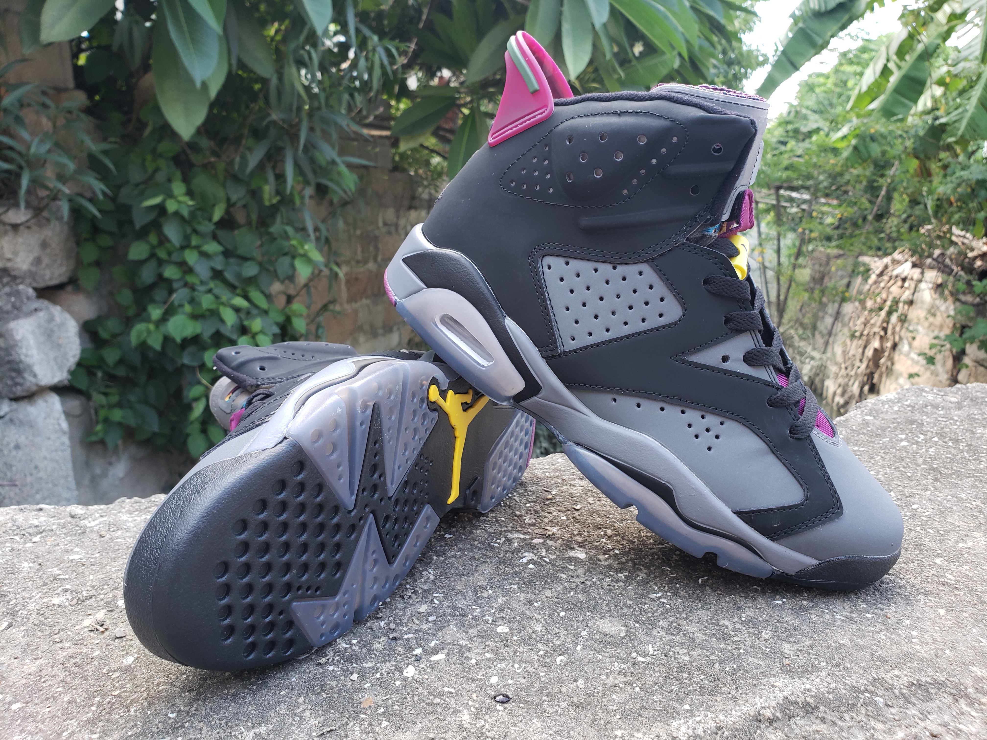 New Jordan 6 Bordeux Grey Black Purple - Click Image to Close